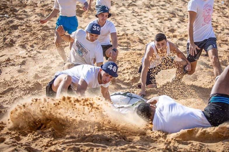 אימון כושר קרבי בחוף תל אביב